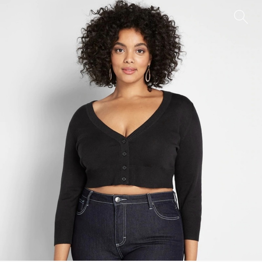 ModCloth Fervour, The Dream of the Crop Cardigan in Black